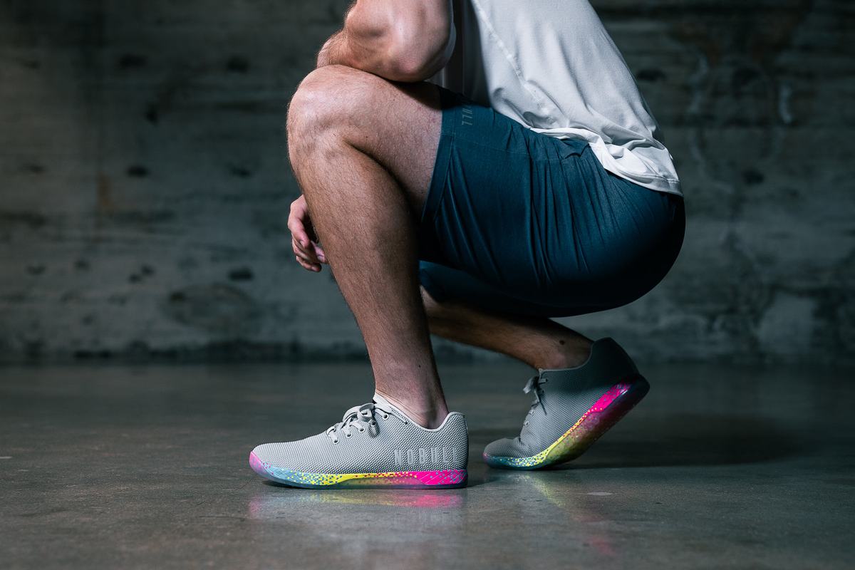 Nobull Superfabric Arctic Neon Men's Trainers Grey Multicolor | Australia (TS0934)